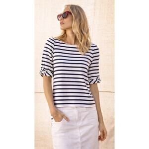 Lilly Pulitzer NWT Elisabette Striped Top XL Nautical Resort Wear Original $68